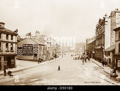 Skipton High Street 1900 Stockfoto