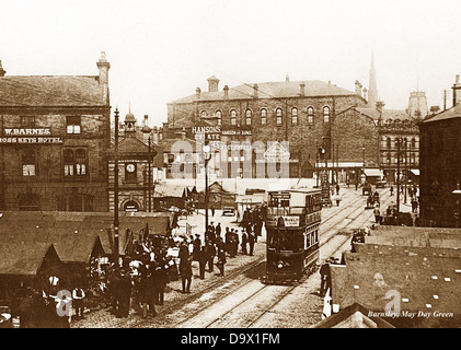 Barnsley Maifeiertag grün 1900 Stockfoto