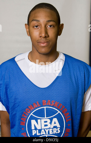 Paris Bennett (Elizabeth, NJ / St. Patricks) The National Basketball Players Association statt ein Lager für die Top 100 High School Basketball-Perspektiven in der John Paul Jones Arena an der University of Virginia in Charlottesville, VA vom 20. Juni 2007 durch 23. Juni 2007. Stockfoto