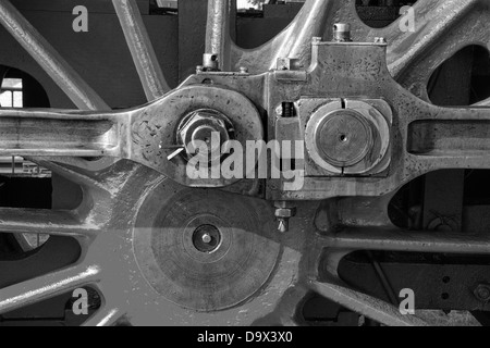 Detail der Rute Antrieb auf alte Dampflok Stockfoto