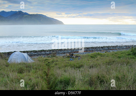 Camping in Kaikoura Stockfoto