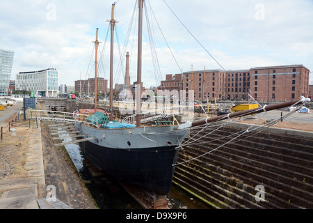 Dreimastschoners De Wadden, gebaut in den Niederlanden im Jahre 1917 in Canning Graving Dock Nr. 2 Liverpool Stockfoto