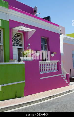 Bunten Haus in der Cape Malay Gegend von Kapstadt. Stockfoto