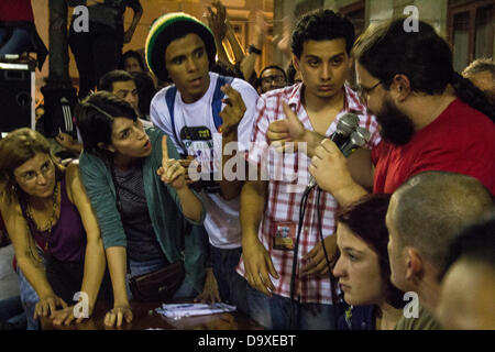 Plenum in Studenten und sozialen Volksbewegungen. Kampf gegen erhöhten Fahrpreis. Proteste in Rio De Janeiro Stockfoto