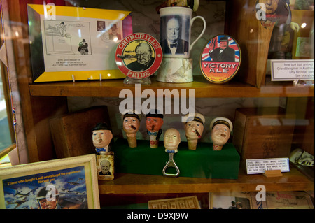 Churchill Memorabilia Sammlung bedroht in Bletchley Park, Milton Keynes, Buckinghamshire, England, Heimat der Enigma. Stockfoto