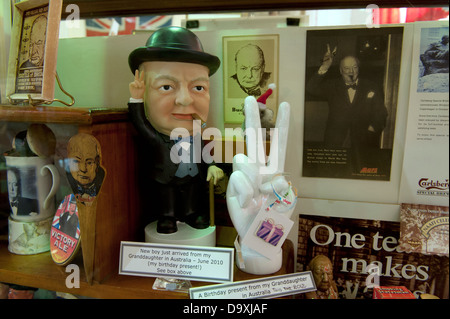 Churchill Memorabilia Sammlung bedroht in Bletchley Park, Milton Keynes, Buckinghamshire, England, Heimat der Enigma. Stockfoto