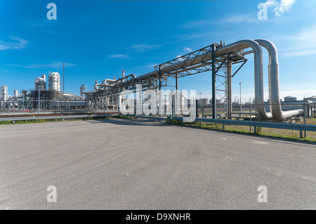 Öl-Raffinerie in Maasvlakte, Rotterdam-Hafen Stockfoto