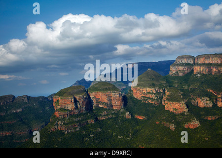 Blick über drei Rondavels, Blyde River Canyon, Mpumalanga, Südafrika Stockfoto
