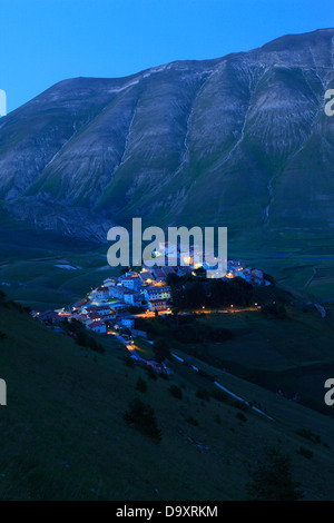 Italien, Umbrien, Perugia Bezirk Monti Sibillini Nationalpark, Castelluccio di Norcia, Stockfoto