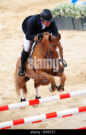 Monte-Carlo, Monaco. 28. Juni 2013. William Funnel [GBR] während der LONGINES Global Champions Tour-Veranstaltung von Monte-Carlo. Stockfoto