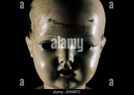 Gruselige Puppe Gesicht Stockfoto