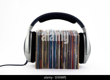 Anhören von Musikkonzept Stockfoto