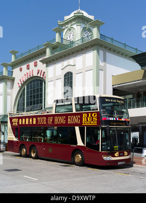 dh Central Pier terminius CENTRAL HONG KONG Big Bus Tours Touristenbus Open Top Sightseeing Tour Company Busse Stockfoto