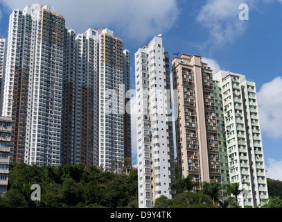 dh Wohnungen ABERDEEN Hongkong Wolkenkratzer Highrise Wohnwohnungen Aberdeen Hong Kong Gehäuse Stockfoto