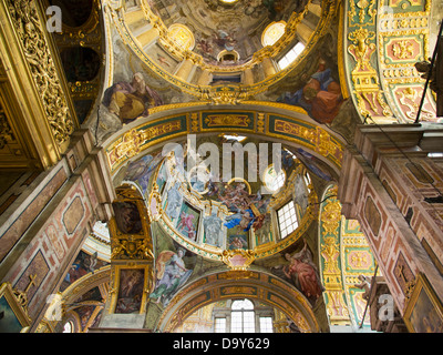 Innenraum der Basilika della Santissima Annunziata del Vastato in Genua, Italien 2 Stockfoto