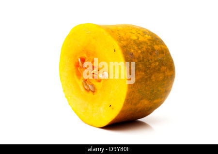 Kürbis auf weißem Hintergrund Stockfoto
