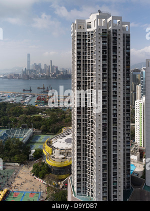 dh CAUSEWAY BAY HONG KONG chinesische Hochhaus Wohnungen Wolkenkratzer Gebäude hohen Hochhaus Stockfoto