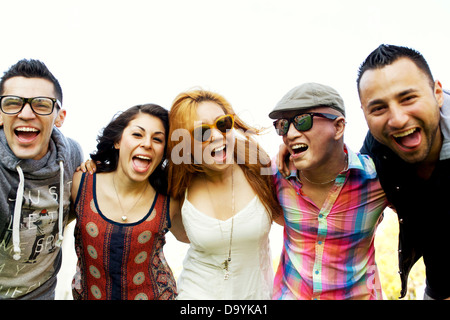 Gruppenfoto der Jugendlichen Spaß. Stockfoto
