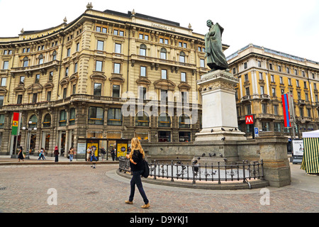 Piazza Cordusio in Mailand Italien Stockfoto