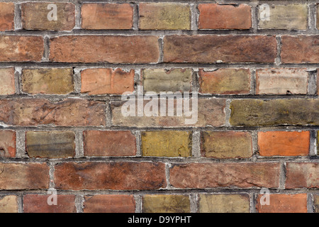 Nahaufnahme einer bunten Ziegel Wand Stockfoto