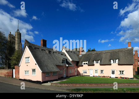 Pfarrei Kirche des St. Marys, Cavendish Dorf, Suffolk County, England, Großbritannien. Stockfoto