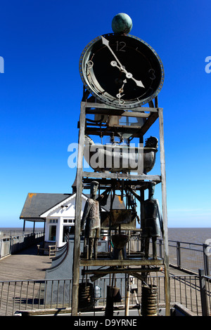 Die Wasseruhr in Southwold Pier, Stadt Southwold, Suffolk County, England, UK Stockfoto