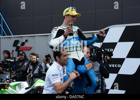 Assen, Niederlande. 29. Juni 2013.Pol Espargaro (Tuenti HP 40) während des Rennens auf TT ASSEN Rennstrecke. Bildnachweis: Gaetano Piazzolla/Alamy Live-Nachrichten Stockfoto