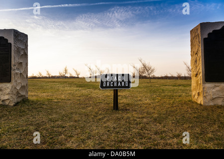 Den Pfirsich Obstgarten auf der Gettysburg National Military Park Stockfoto