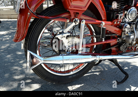 Rückseite des Moto Guzzi Motorrad Stockfoto