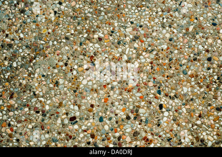 Hintergrund von Beton und Zuschlagstoffe Terrasse Oberfläche Stockfoto