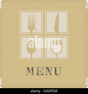 Siebdruck drucken Menü Abdeckung Stockfoto