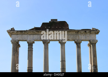 Saturn-Tempel in Rom, Italien Stockfoto