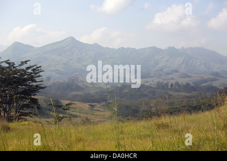 Die malerischen östlichen Hochland in der Nähe von Goroka reichen von etwa 2.000 bis fast 3000 Meter, Papua-Neu-Guinea. Stockfoto