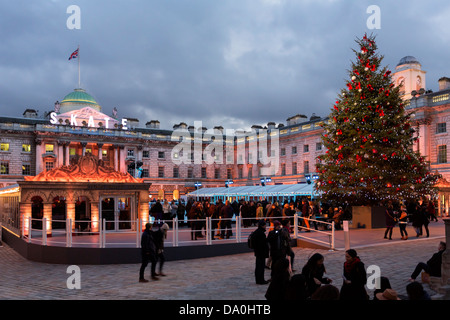 Skate im Somerset House in London Stockfoto