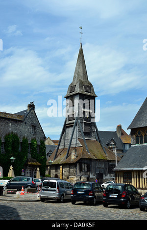 Clocher Sainte Catherine (Glockenturm, XV th) im alten Stadt Honfleur (Calvados, Normandie, Frankreich). Stockfoto