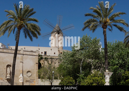 alte Windmühle, Palma De Mallorca, Mallorca, Spanien Stockfoto