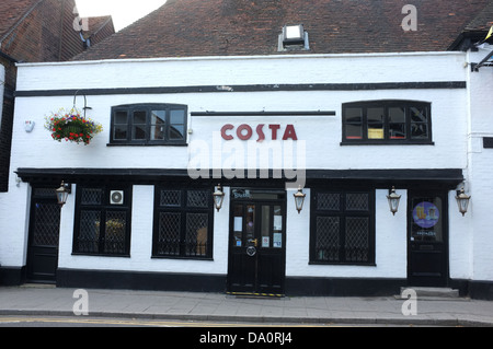 Costa Coffee Bar edenbridge Stadt Kent, Großbritannien 2013 Stockfoto