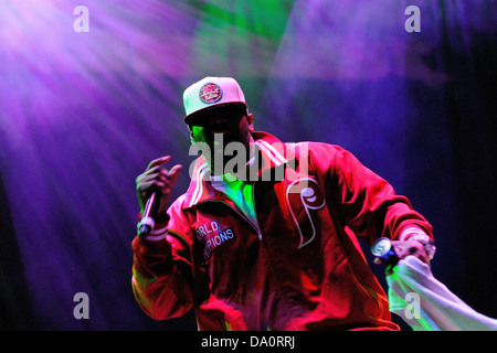 BARCELONA - 25 Mai: Wu-Tang Clan, American East Coast hip Hop Gruppe, führt bei Heineken Primavera Sound Festival 2013. Stockfoto