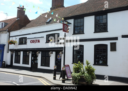 Costa Coffee Bar edenbridge Stadt Kent, Großbritannien 2013 Stockfoto