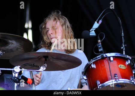 BARCELONA - 24.Mai: Frieden Band auf Heineken Primavera Sound Festival 2013 am 24. Mai 2013 in Barcelona, Spanien führt. Stockfoto