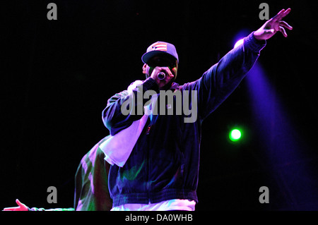 BARCELONA - 25 Mai: Wu-Tang Clan Band führt auf Heineken Primavera Sound Festival 2013 am 25. Mai 2013 in Barcelona, Spanien. Stockfoto