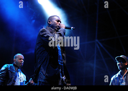 BARCELONA - 25 Mai: Wu-Tang Clan, American East Coast hip Hop Gruppe, führt bei Heineken Primavera Sound Festival 2013. Stockfoto