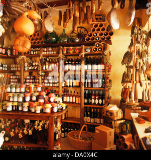 Regionale Produkte im Shop, Korsika, Frankreich Stockfoto