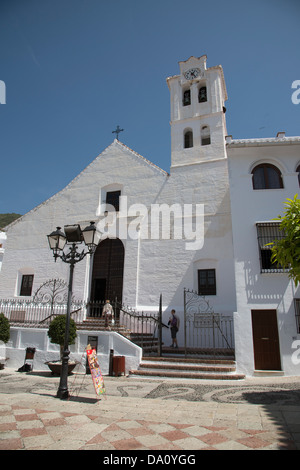 Andalusischen Kirche San Antonia in Südspanien Frigiliana Stockfoto