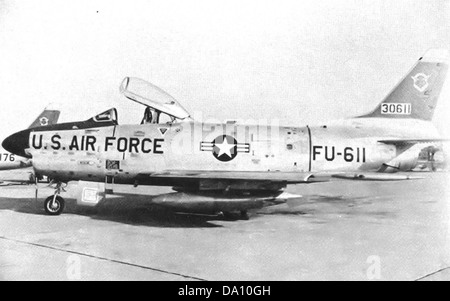 456. Fighter Interceptor Squadron North American F-86L-60-NA Sabre 53-0611 Stockfoto