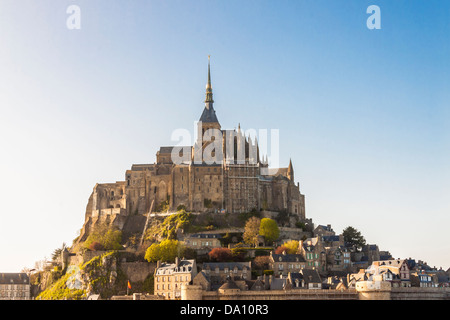 Blick auf die Unesco Beauty Place - Mont saint Michele in der Normandie, Frankreich. Stockfoto