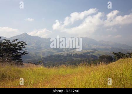 Die malerischen östlichen Hochland in der Nähe von Goroka reichen von etwa 2.000 bis fast 3000 Meter, Papua-Neu-Guinea. Stockfoto