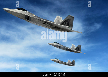 90. Fighter Squadron - f-22 s - 2 Stockfoto