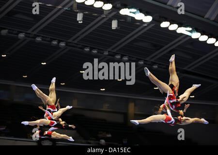 Tokio, Japan. 29. Juni 2013. Das Ambiente erschossen, 29. Juni 2013 - Trampolin: Japan National Teamauswahl Übereinstimmung für das Trampolin WM 2013 am Tokyo Metropolitan Gymnasium, Tokio, Japan.  (Foto von Daiju Kitamura/AFLO SPORT) Bildnachweis: Aflo Co. Ltd./Alamy Live-Nachrichten Stockfoto