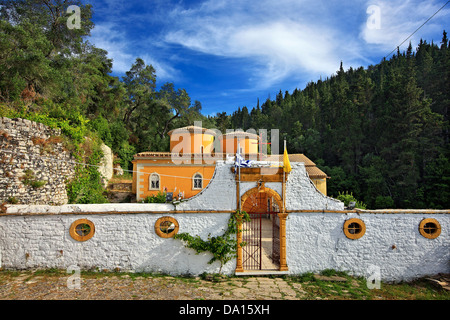 Die Kirche von Ypapandi (17. Jh.) auf der Insel Paxos, Ionisches Meer, Griechenland. Stockfoto